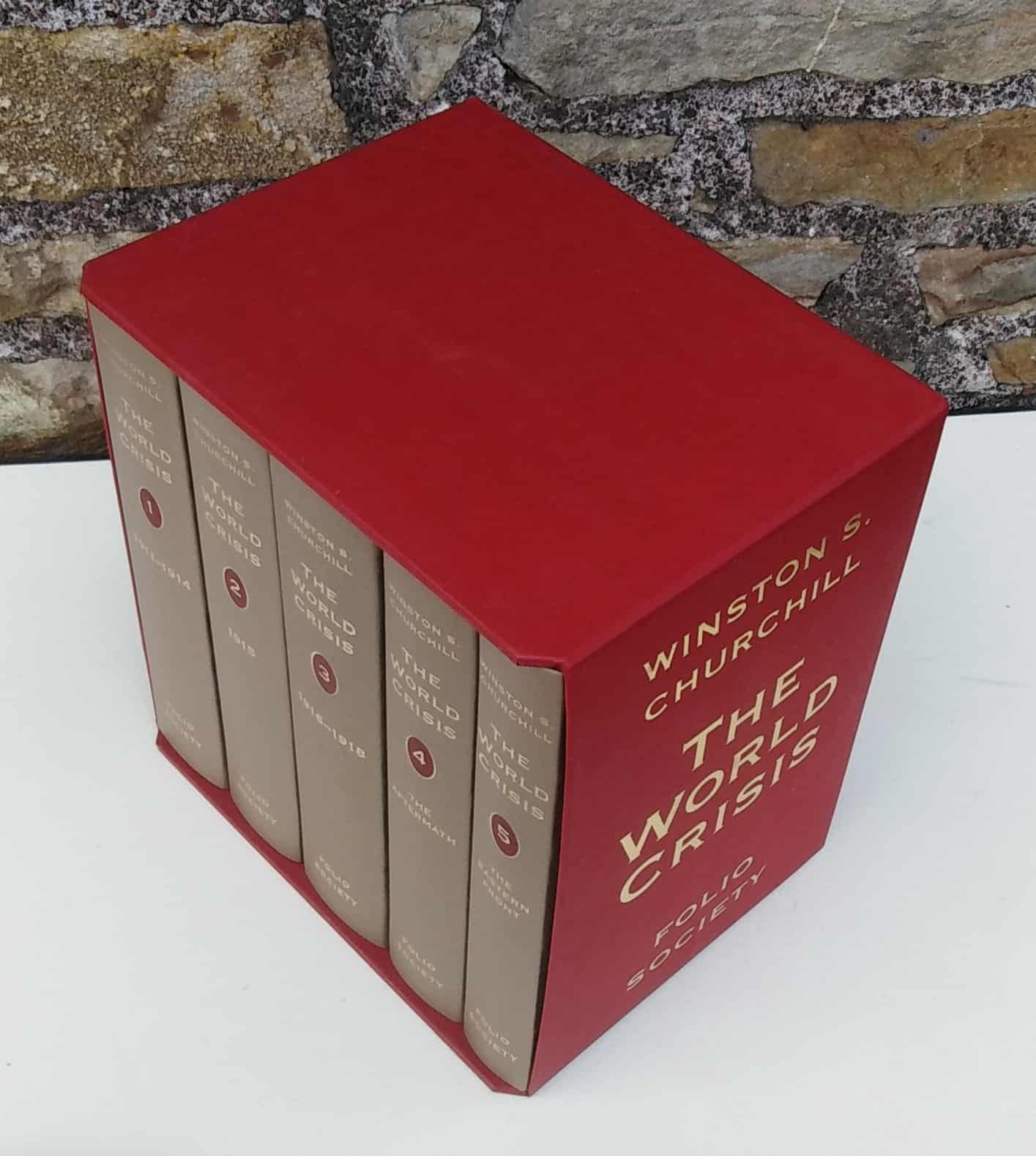 The World Crisis 5 Volume Set in Slipcase. Winston S. Churchill. Folio Society, 2007